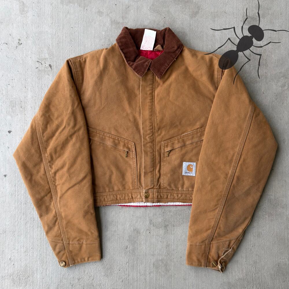 Carhartt brown cropped Detroit style work wear jacket